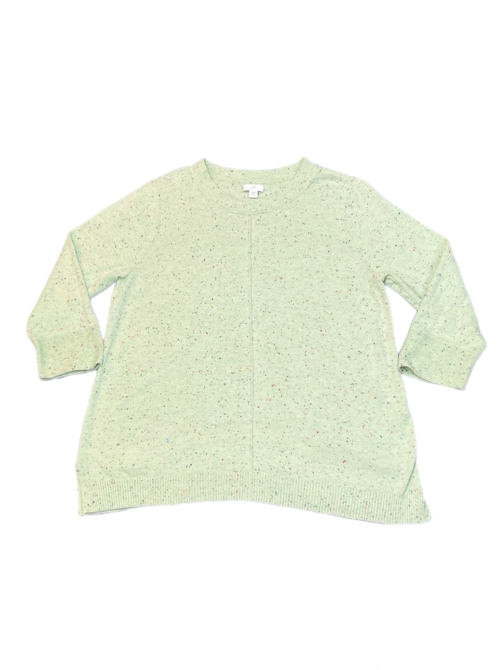 J Jill 3/4 Sleeve Sweater Speckled Size Petite Medium